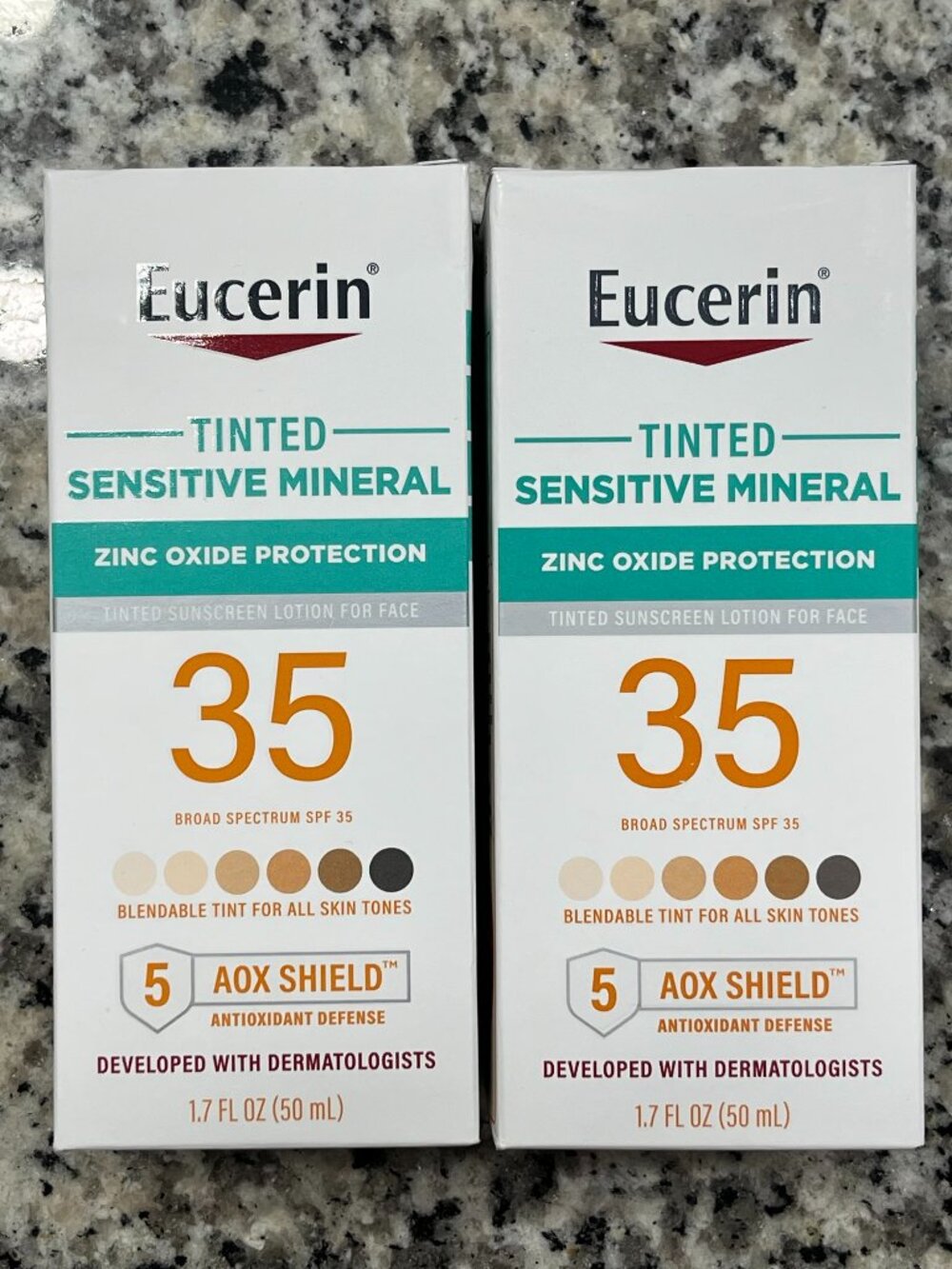 2-Pack Eucerin Tinted Sensitive Mineral SPF35